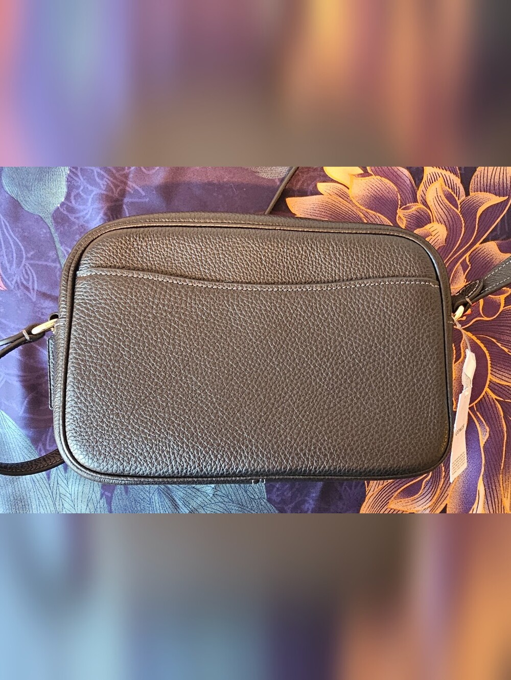 Large Coach Signature Jamie Camera Bag Pebbled Black Leather Crossbody NWT - Picture 6 of 8